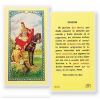 25pk - Oracion A San Martin Caballero Laminated Holy Card Pk 25