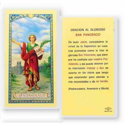 Oracion A San Pancracio 2 x 4 inch Holy Card (50 Pack) - 846218017252 - S24-582