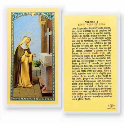 Oracion A Santa Rosa De Lima 2 x 4 inch Holy Card (50 Pack) - 846218016903 - S24-538