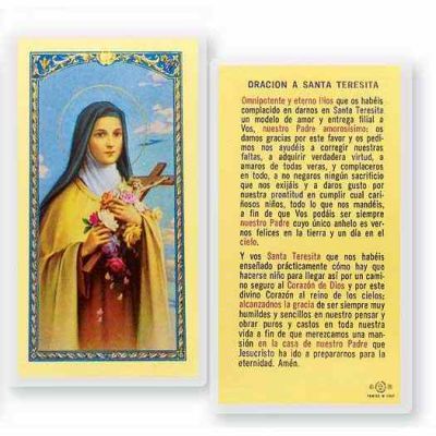 Oracion A Santa Teresita 2 x 4 inch Holy Card (50 Pack) - 846218016750 - S24-340