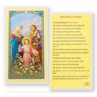 25pk - Oraci+¦n de los Esposos Sagrada Familia  Laminated Holy Card Pk 25