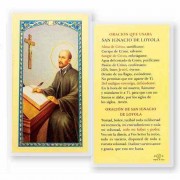 25pk - Oracion Que Usaba San Ignagio De Loyola laminated Holy Card   Pk 25