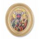 Our Lady of Czestochowa Gold Stamped Print In Oval Gold Frame - 2Pk -  - 451G-223