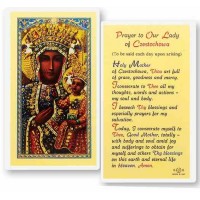 25pk - Prayer to Our Lady of Czestochowa Laminated Holy Card  Pk 25