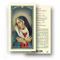 25pk - Chaplet of Our Lady of Divine Mercy Laminated Holy Card  Pk 25