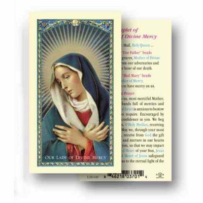 Our Lady Of Divine Mercy 2 x 4 inch Holy Card (2 Pack) - 846218037014 - E24-945