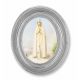 Our Lady of Fatima Gold Stamped Print In Oval Silver Leaf Frame - 2Pk -  - 451S-228