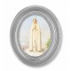 Our Lady of Fatima Gold Stamped Print In Oval Silver Leaf Frame - 2Pk -  - 451S-228