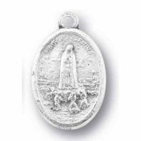 Our Lady Of Fatima Silver Oxidized Medal (25 Pack)