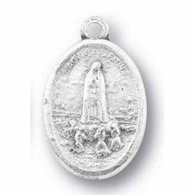 Our Lady Of Fatima Silver Oxidized Medal (25 Pack) - 846218077010 - 1086-257