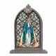 Our Lady Of Grace Textured Italian Art Glass In Arched Frame - 846218056039 - SG830-200