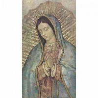 100pk - Our Lady Of Guadalupe-Bust 2 x 4 inch Prayer-Card - (Pack of 100)