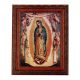 Our Lady Of Guadalupe In An Ornate Mahogany Frame w/Beaded Lip 2Pk -  - 861-221