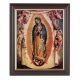 Our Lady Of Guadalupe w/Angels 10x8 inch Print In a Dark Walnut Frame - 846218066007 - 133-221
