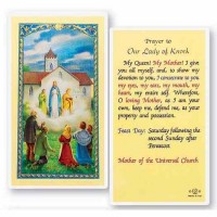 25pk - Our Lady of Knock Prayer Laminated Holy Card  Pk 25