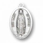 Our Lady Of Knock Silver Oxidized Medal (25 Pack)