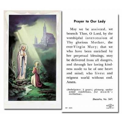 Our Lady Of Lourdes Holy Card (Pack of 100) -  - 5P-035