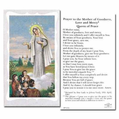 Our Lady Of Medjugorje 2 x 4 inch Holy Card - (Pack of 100) - 846218008779 - 5P-315