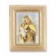 Our Lady of Mount Carmel Gold Stamped Print In Gold Frame 2Pk -  - 450G-257