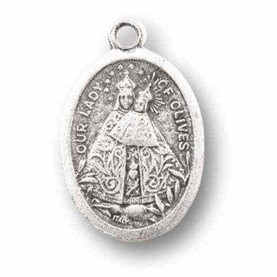 Our Lady Of Olives/Sacred Heart Silver Oxidized Medal (25 Pack) - 846218077089 - 1086-289