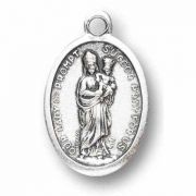 Our Lady of Prompt Succor Silver Oxidized Medal (25 Pack)