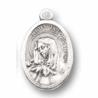 Our Lady Of Sorrows Silver Oxidized Medal (25 Pack) - 846218076952 - 1086-204