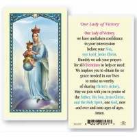 25pk - Our Lady of Victory Laminated Holy Card  Pk 25
