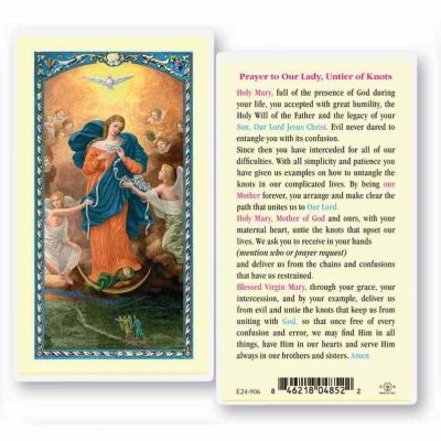 Our Lady, Untier Of Knots 2 x 4 inch Holy Card (50 Pack) - 846218048522 - E24-906
