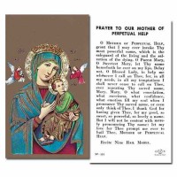 100pk - Our Mother Of Perpetual Help 2 x 4 inch Prayer-Card - (Pack of 100)