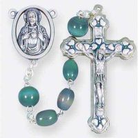 Oval Bead Light Grey Handcrafted Rosary
