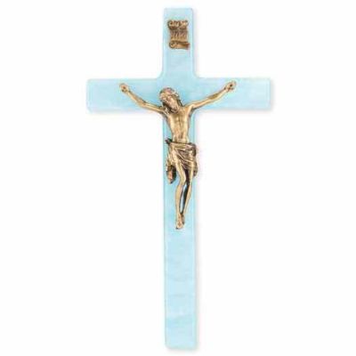 Pearlized Blue Cross With Antiqued Gold Corpus 7 inch -  - 50M-7BP