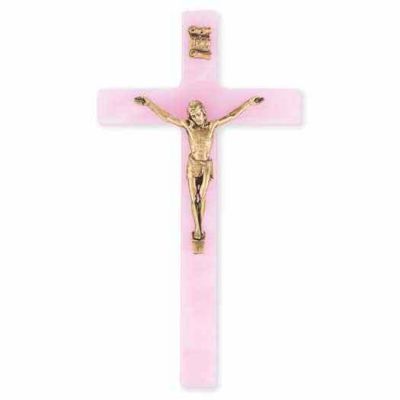 Pearlized Pink Cross w/Antiqued Gold Corpus 7 inch -  - 41M-7PP