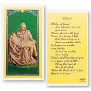25pk - Pieta with Mother of Sorrow Laminated Holy Card  Pk 25