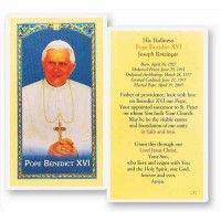 25pk - Pope Benedict XVI Laminated Holy Card  Pk 25