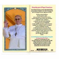 25pk - Oracion por el Papa Francisco Laminated Holy Card Pk 25