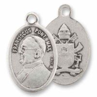 Pope Francis Silver Oxidized Medal (25 Pack)