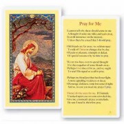 25pk - Pray for Me Laminated Holy Card  Pk 25