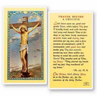 25pk - Prayer Before a Crucifix Laminated Holy Card  Pk 25