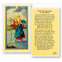 25pk - Prayer Before a Journey Laminated Holy Card  Pk 25