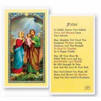 25pk - Father Prayer Laminated Holy Card  Pk 25