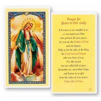 25pk - Prayer for Grace Laminated Holy Card  Pk 25