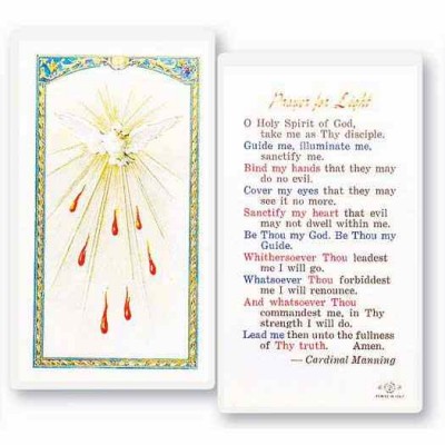 Prayer For Light 2 x 4 inch Holy Card (50 Pack) - 846218015104 - E24-655