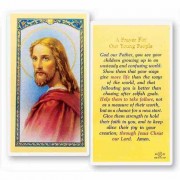 25pk - Prayer for Our Young People Laminated Holy Card  Pk 25