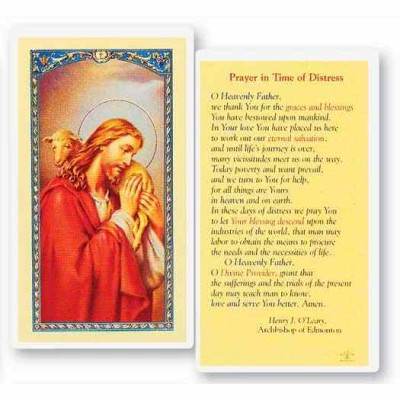 Prayer In Time Of Distress 2 x 4 inch Holy Card (50 Pack) - 846218016231 - E24-777