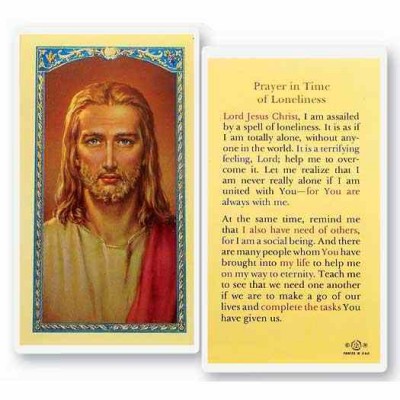 Prayer In Time Of Loneliness Laminated 2 x 4 inch Holy Card (50 Pack) - 846218013438 - E24-733