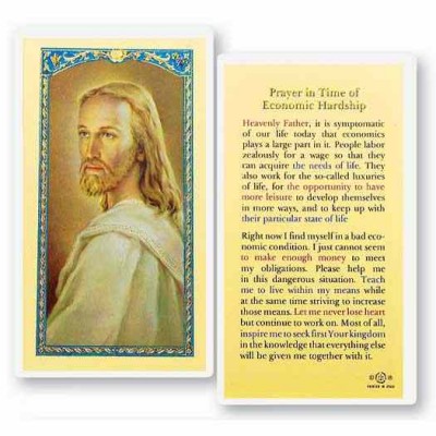 Prayer In Times Of Economic Hardship 2 x 4 inch Holy Card (50 Pack) - 846218015593 - E24-779