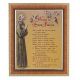 Prayer Of Saint Francis In A Tiger Cherry Frame w/Carved Gold Edges -  - 122-311