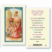 Prayer To Martyrs Saints Sophia, Faith, Hope, Love Holy Card (50/Pack)
