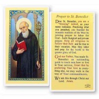 25pk - Saint Benedict Laminated Holy Card  Pk 25
