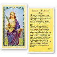 25pk - Saint Lucy Laminated Holy Card  Pk 25